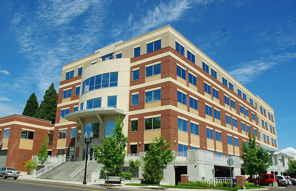 The Hillsboro Civic Center and City Hall in downtown Hillsboro, Oregon